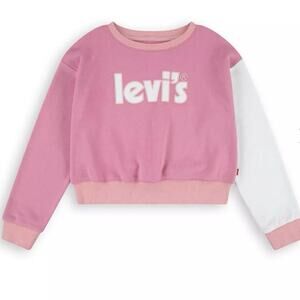 Levi’s Teenager Meet and Greet Pink Colorblocked Crewneck Girls XL